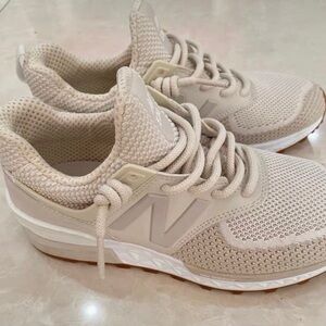New Balance Women's Beige Mesh Sneakers
